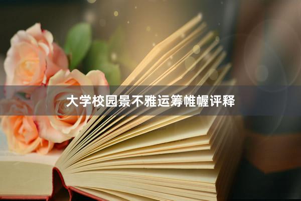 大学校园景不雅运筹帷幄评释