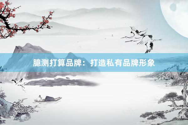 臆测打算品牌：打造私有品牌形象